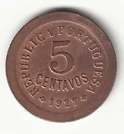 5 Centavos de 1927 Republica Portuguesa