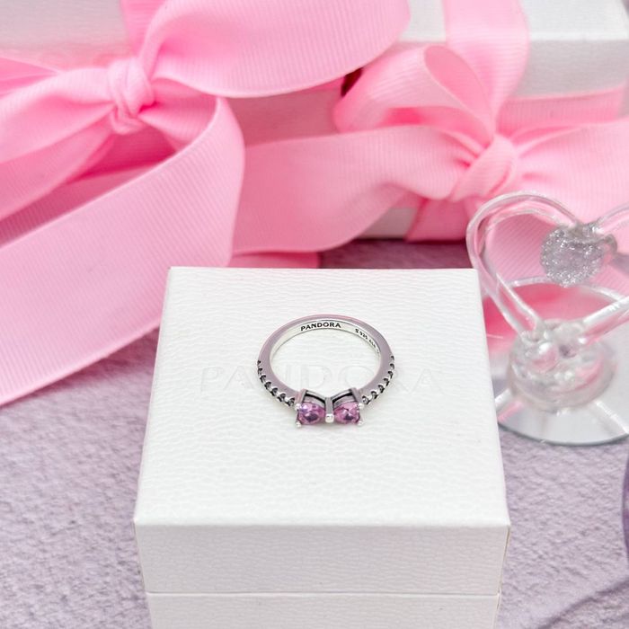 Срібна каблучка "Рожевий бант" Pandora (Пандора) 193510C01