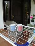 Kubki porcelitowe 2 szt wzór kratka