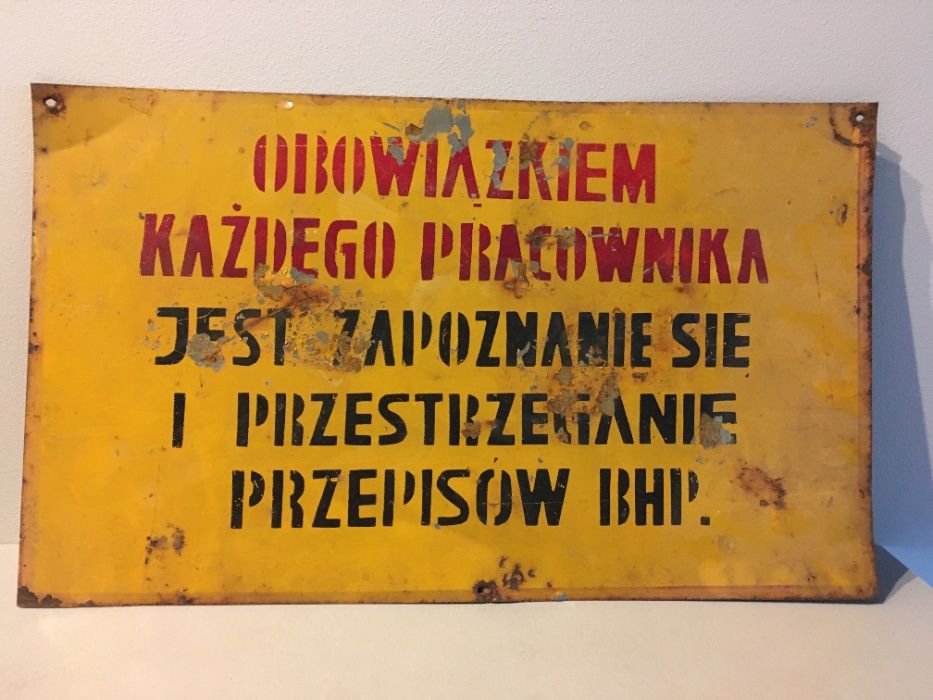 PRL Tabliczki ostrzegawcze