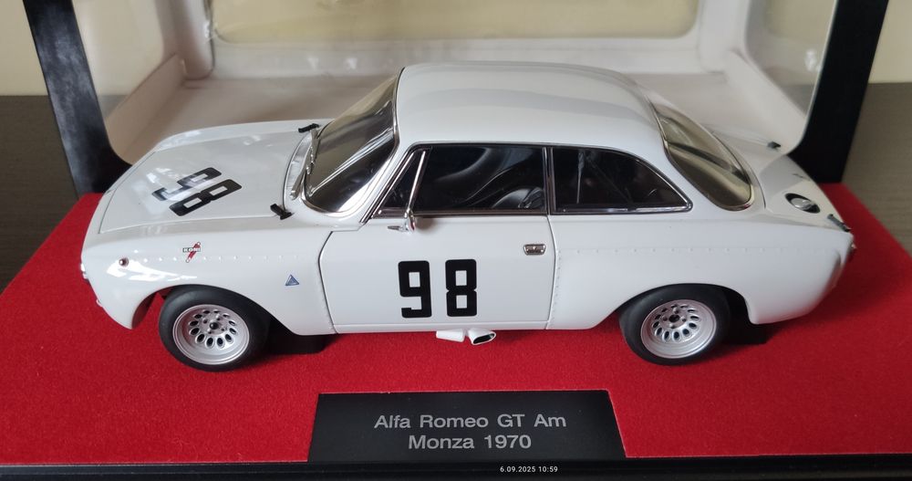 Alfa Romeo Giulia GTAm Monza 1970 rok 1:18 Auto Art