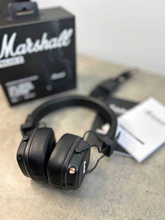 Навушники Marshall Major 5 чорні — Bluetooth 100 годин без підзарядки
