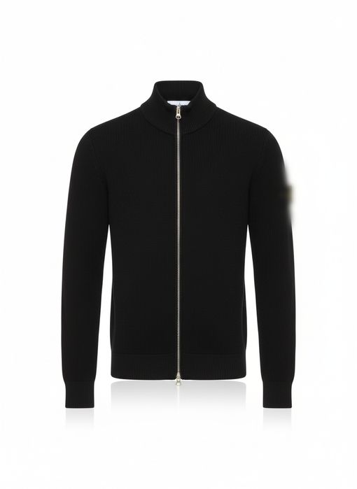 Мужской Кардиган черный (С,М,Л,ХЛ) Свитер зипка черная теплая