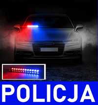 POLICJA Straż KARETKA BLUE RED 12V 12LED STROBO do gniazda zapalniczki