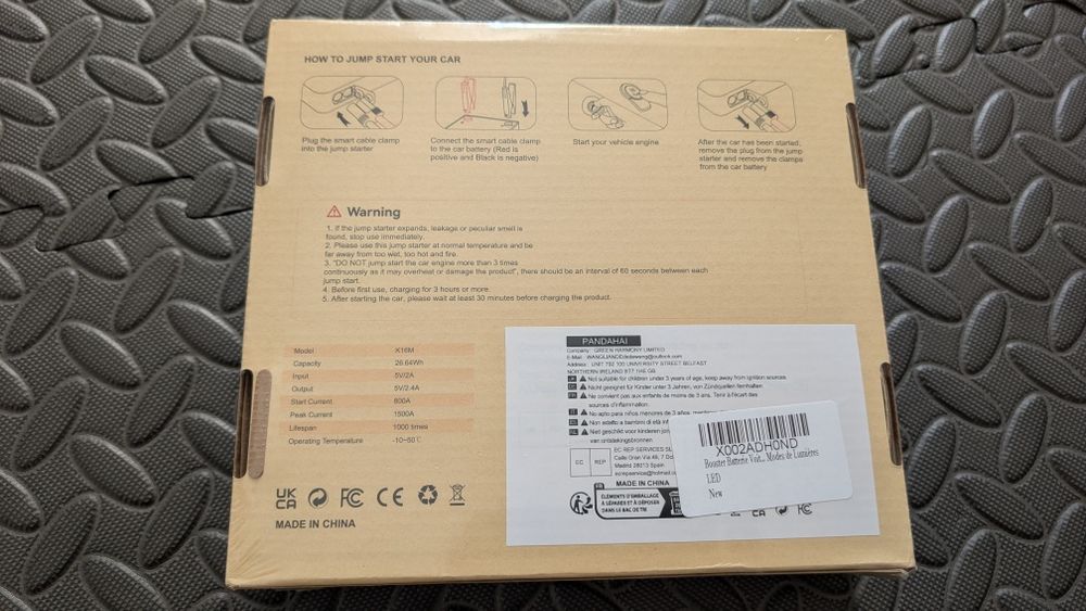 [Novo] Booster / Jump Starter / Arrancador Bateria Carros 12V - 1500A