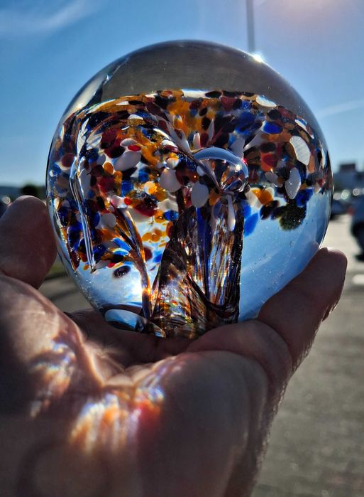 Murano przycisk do papieru duży 10 cm