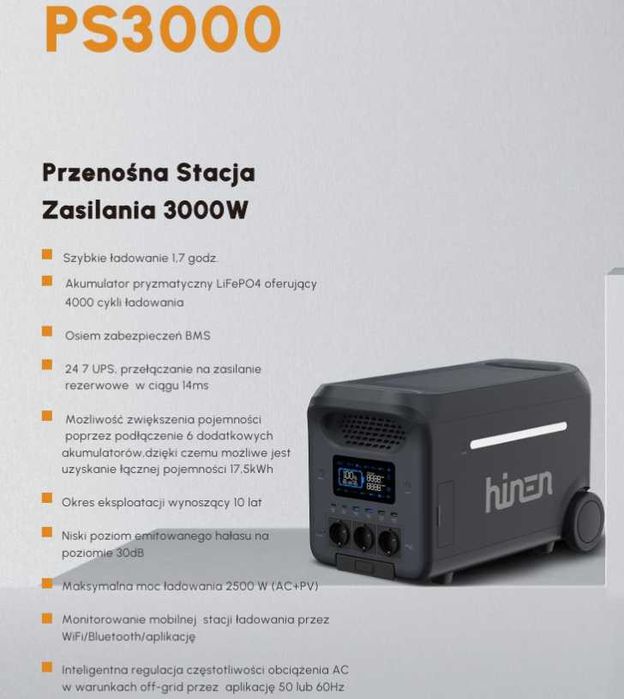 Przenośny Magazyn Energii HINEN PS3000 (3000W)