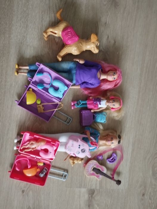 Duży zestaw Barbie w podróży + akcesoria