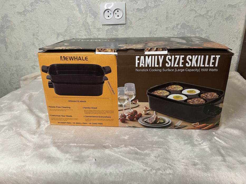 багатофункціональна електрична сковорода-гриль 3-в-1 NEW WHALE