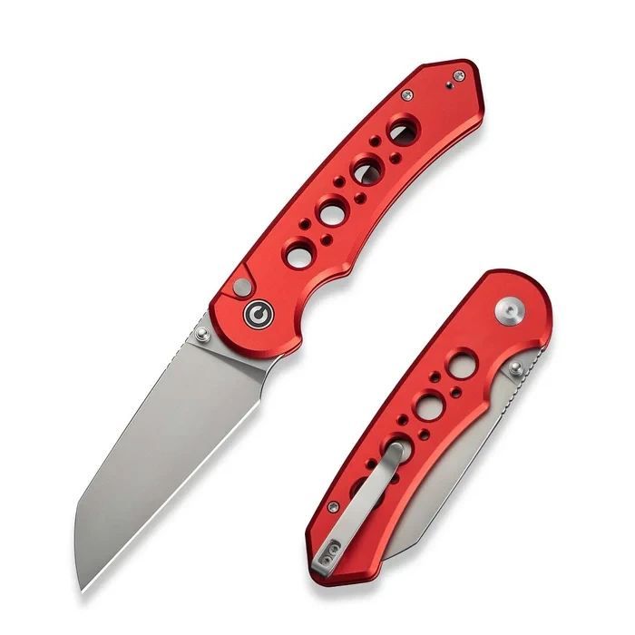 Nóż składany Civivi Pragma Prime Red Aluminium, Stonewashed 14C28N
