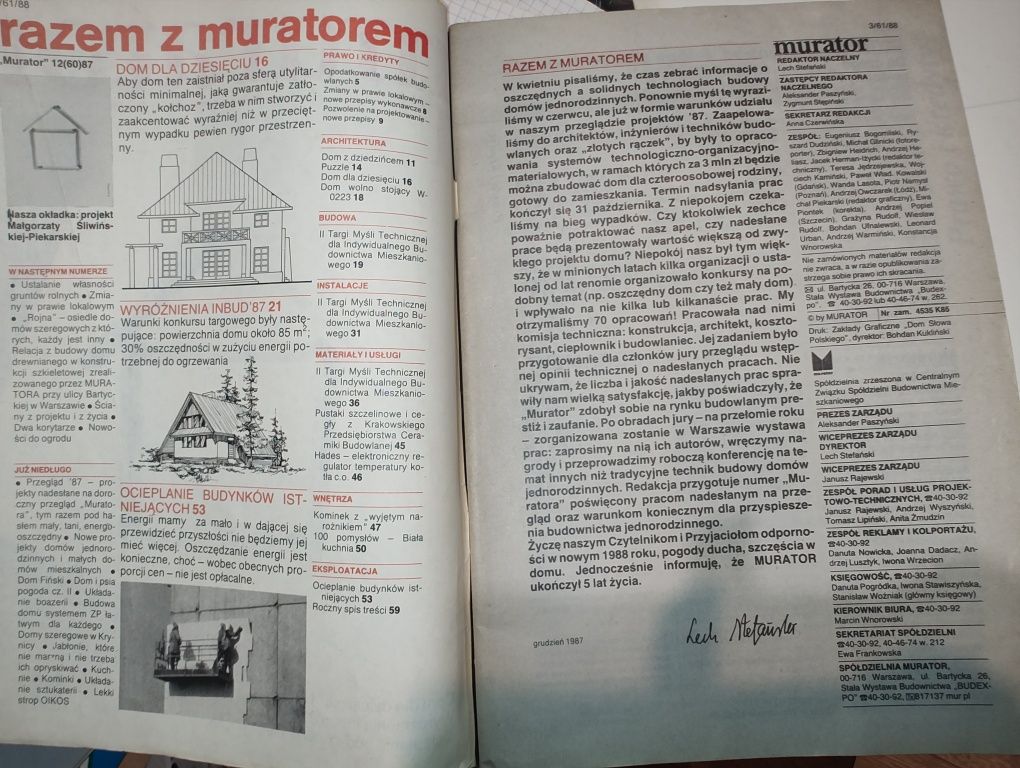 Czasopismo Murator 1 61/88