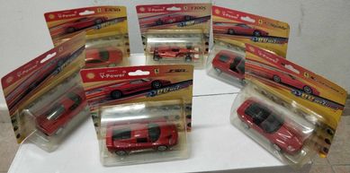 Kompletna kolekcja samochodów Shell Ferrari 6szt.