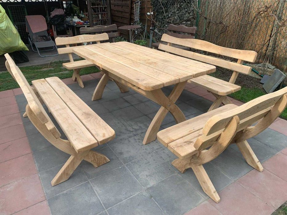 Meble ogrodowe biesiadne deski 5cm PROMOCJA malowanie dostaw PL DE