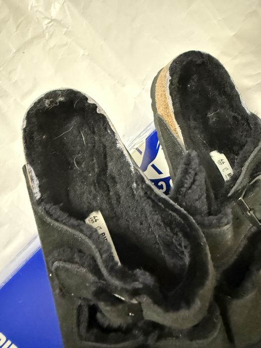 Birkenstock Arizona VL Shearling Black skóra zamszowa 44