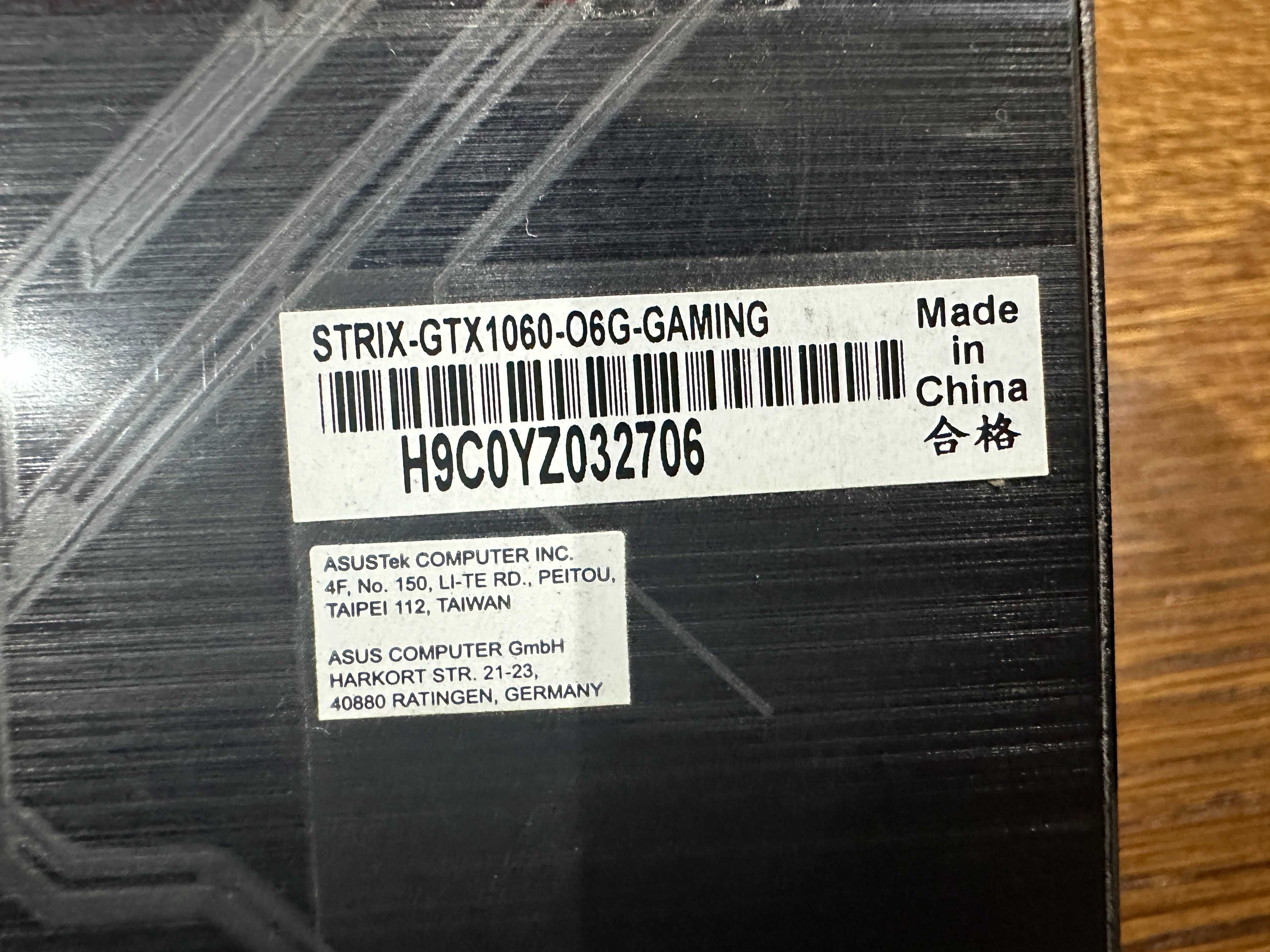 Karta Graficzna ASUS Rog Strix GeForce GTX 1060 6GB