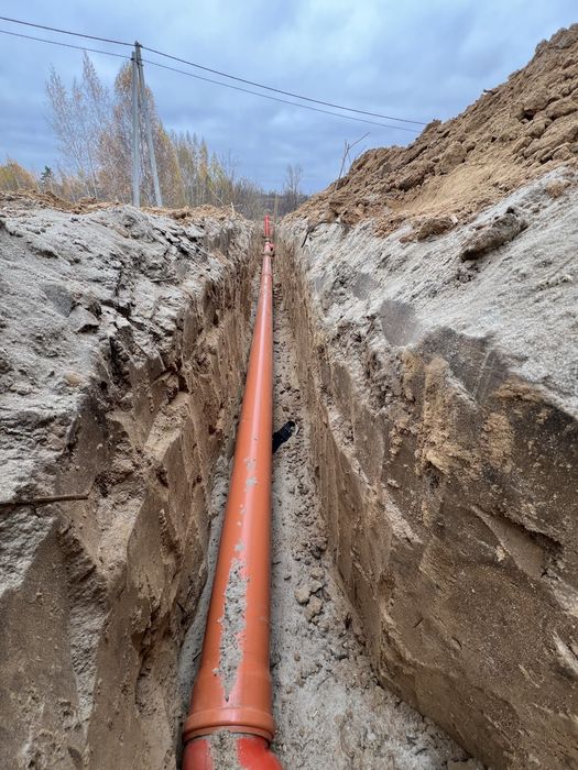 Каналізація,Септик під ключ,Копка траншей Вигребна яма Кільця бетонні