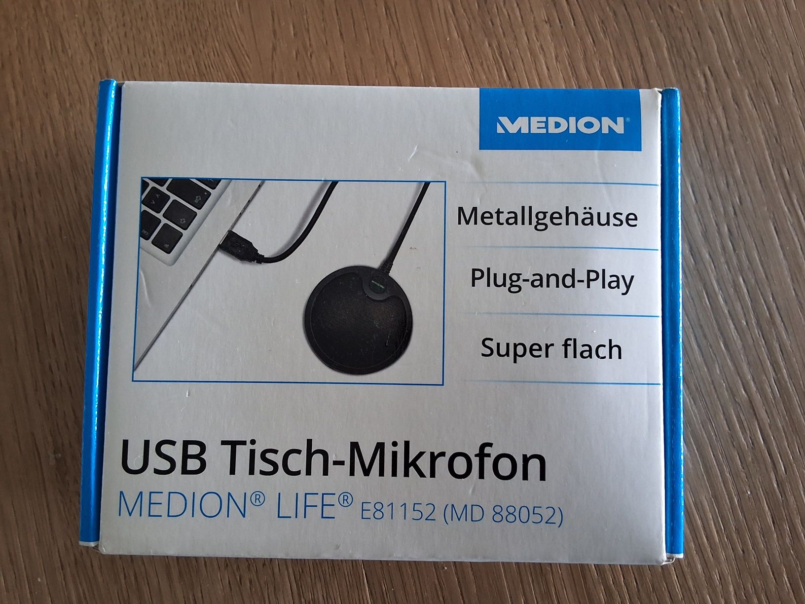 MEDION MD 88052 USB Mikrofon stołowy Konferencja Spotkanie PC Biuro do
