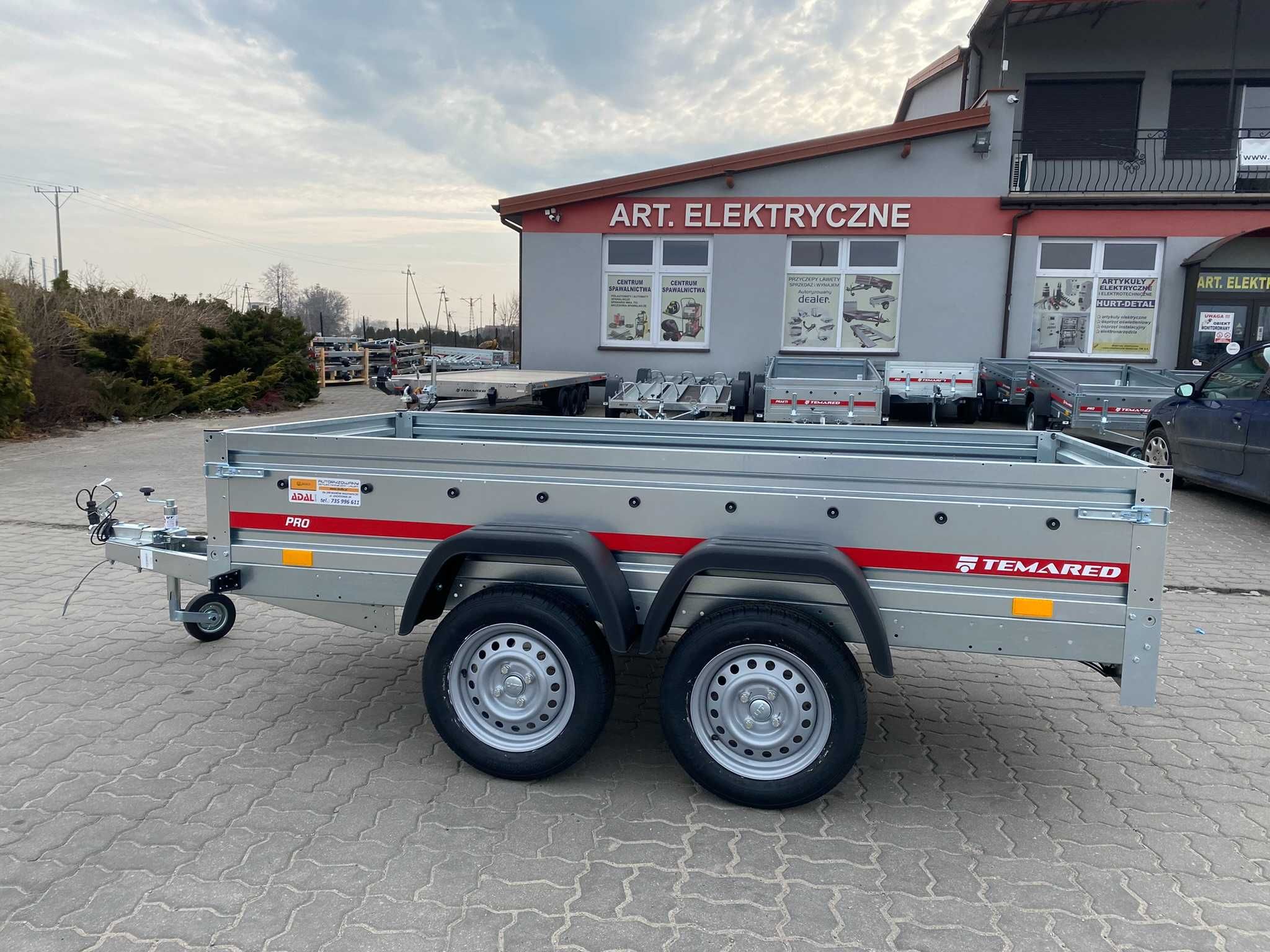 Przyczepka samochodowa dwuosiowa Temared 2612/2 750kg DOSTAWA POD DOM