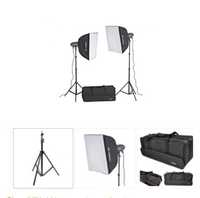 Kit flash de estudio Visico y Godox Softbox extra