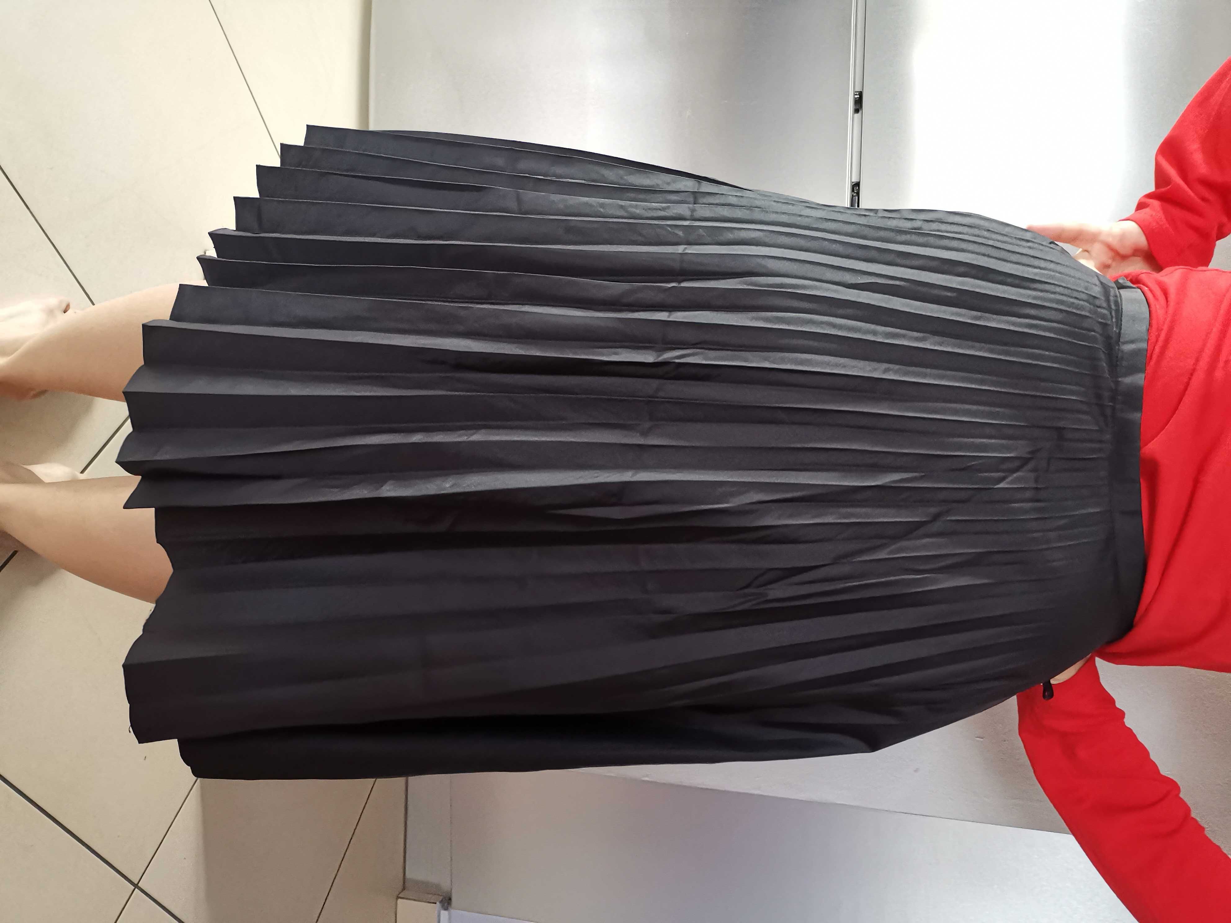 SIMPLE - Spódnica plisowana czarna, roz 34 okazja !
