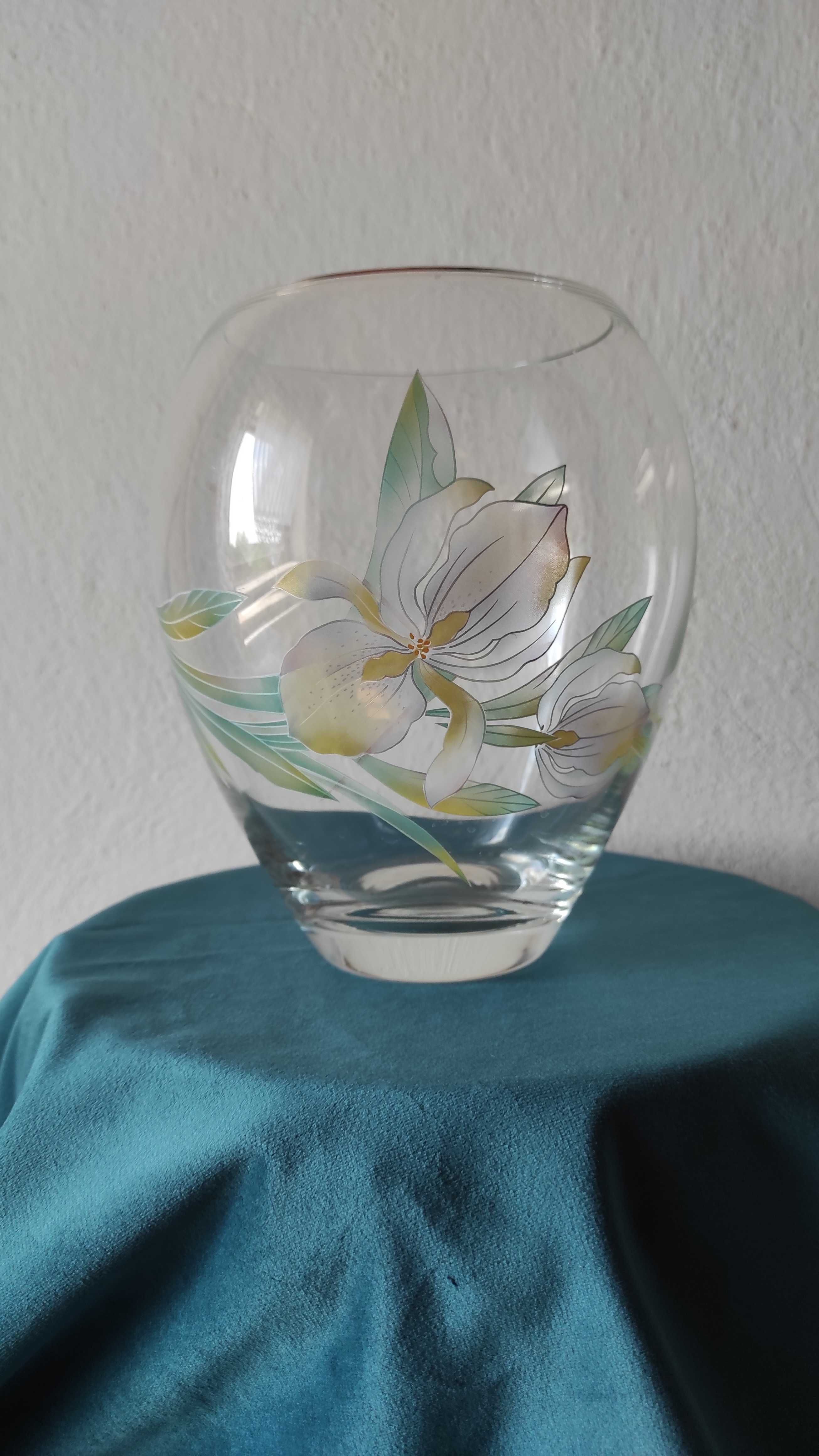 Piękny klimatyczny duży wazon. Szkło ozdobne