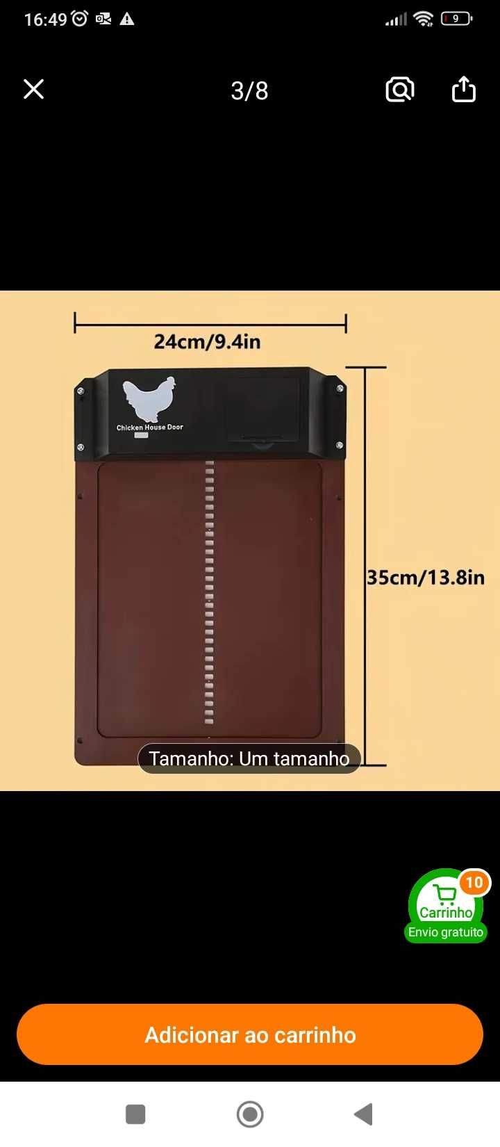 Porta automática galinheiro