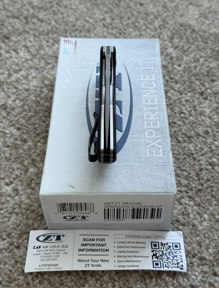Складний ніж Zero Tolerance 0357 G10 CPM S45VN ser 9941. Оригінал!