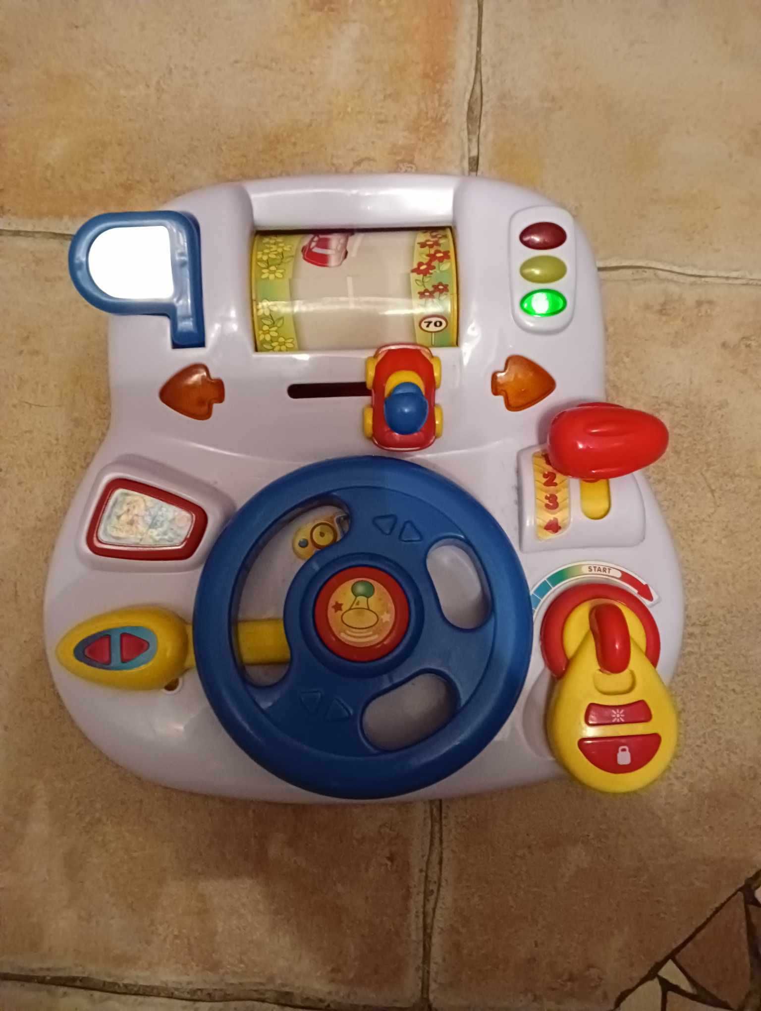 Interaktywna kierownica samochodowa zabawka dla dzieci stan BDB