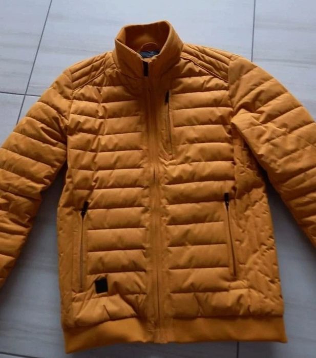 Kurtka męska Diverse rozmiar M żółta musztardowa zimowa ocieplana