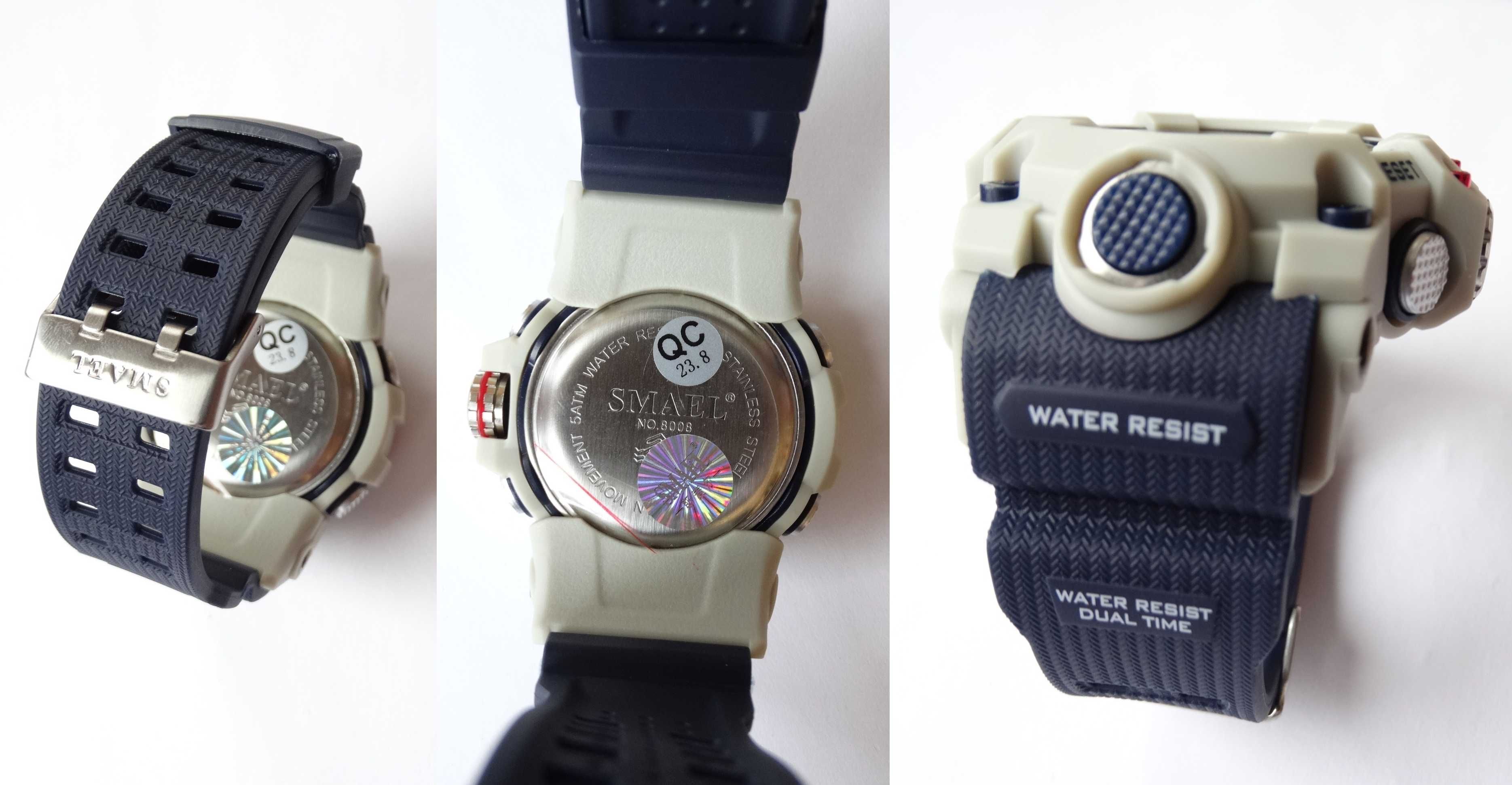 Sportowy zegarek męski SMAEL elektroniczny cyfrowy shockproof WR50 50m