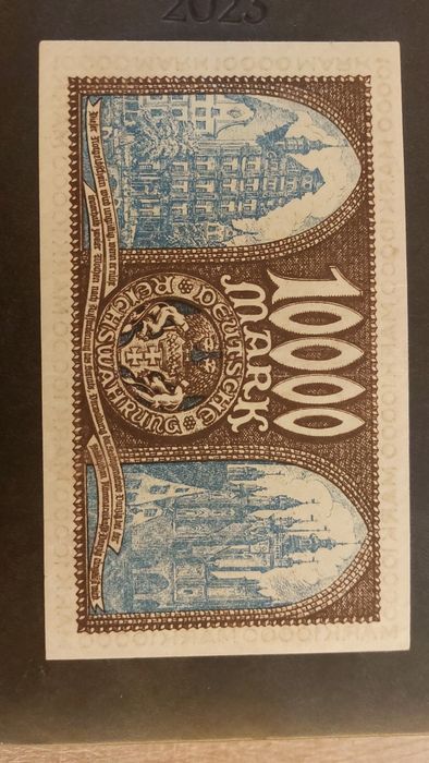 10000 Marek 1923 Gdańsk okazja niski numer piekny 2