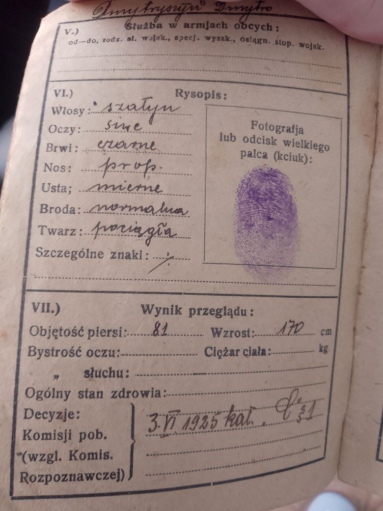Ksiazeczka Wojskowa 1902