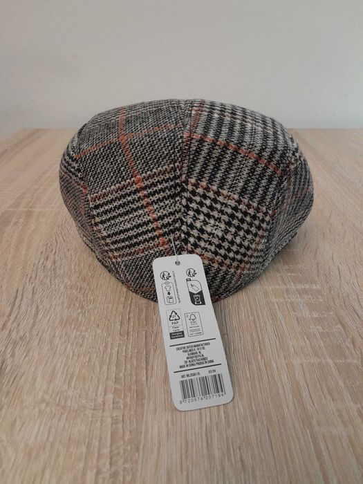 Nowa czapka z płaskim daszkiem, Retro_krateczka rozm. 57 (szara) UC_II