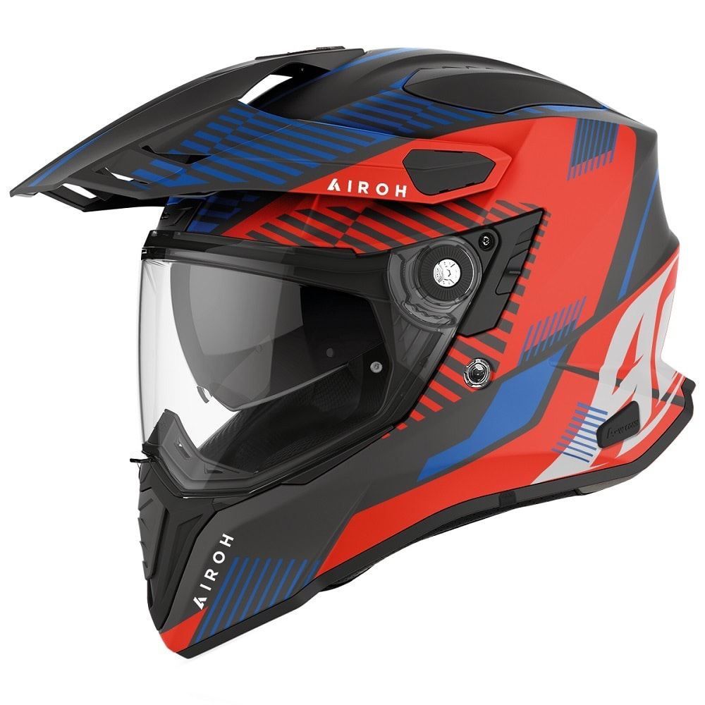 Capacete AIROH ON / OFF COMMANDER BOOST (Vermelho/azul matt)