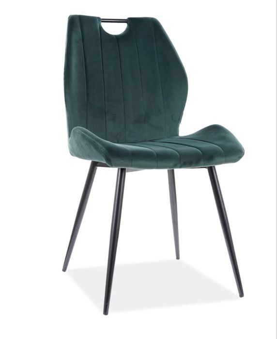 Krzesła welurowe butelkowa zieleń