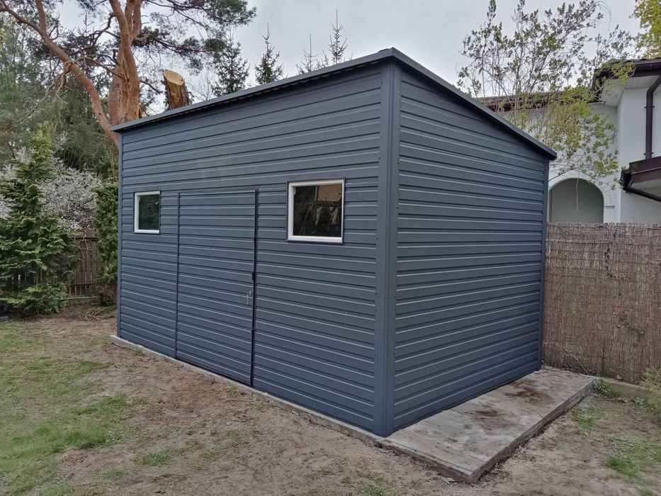 Domek ogrodowy blaszany narzędziowy 3x3 na wymiar PRODUCENT (137)