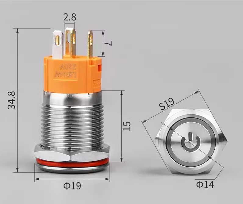 Кнопка антивандальная LANBOO - Под ЗАКАЗ / LB16A-P11Z-ER9-24V-N