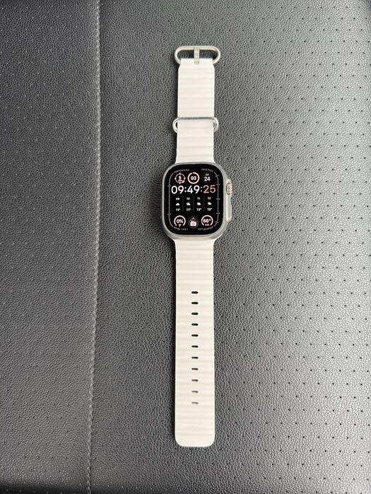 Ідеальні Apple Watch Ultra Titanium Case with White Ocean Band