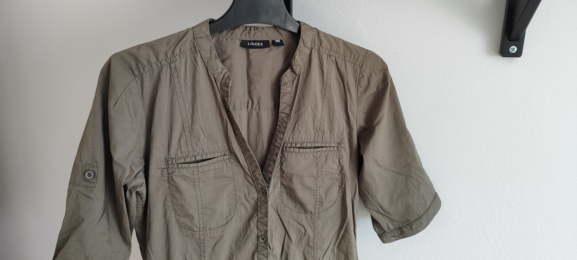 Sukienka koszulowa S 36 khaki lindex
