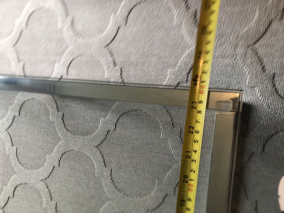 Stół ława stolik kawowy glamour stal srebny 120 cm x 60 cm szkło