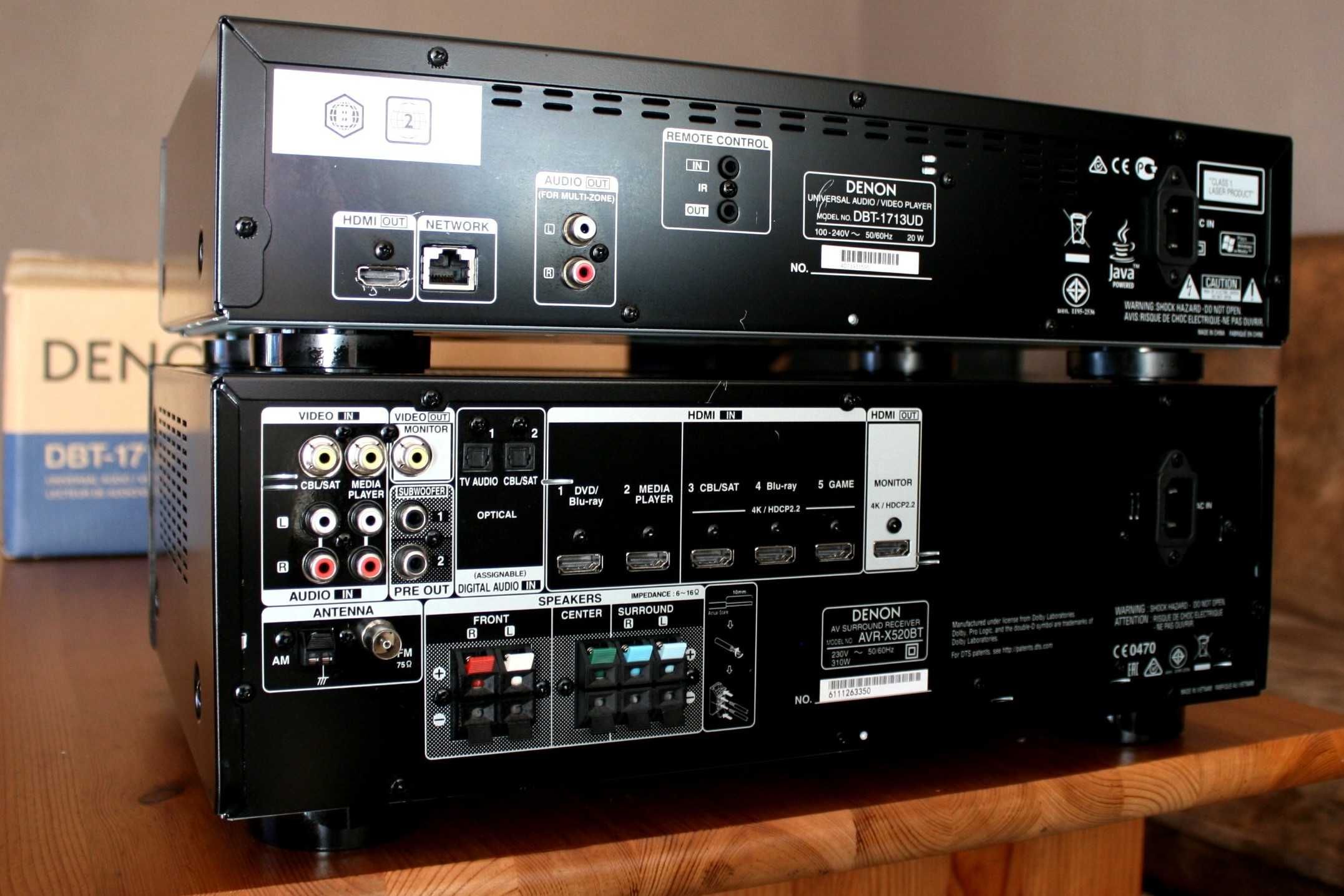 Amplituner Denon X 520 BT Bluetooth wzmacniacz kino domowe