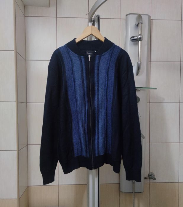 Sweter klasyczny męski XXL Bexleys błękitny niebieski elegancki szary