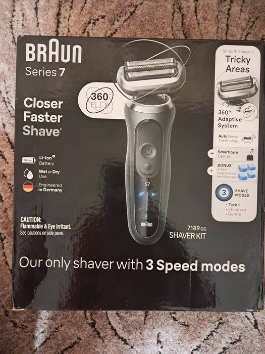 Электробритва Braun Series 7 + 4 касеты Новая, ОРИГИНАЛ, запакованная