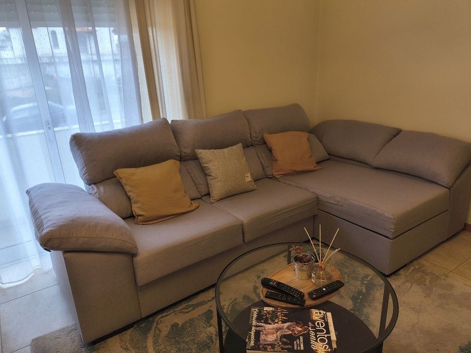 Sofá 3 Lugares Chaise Longue