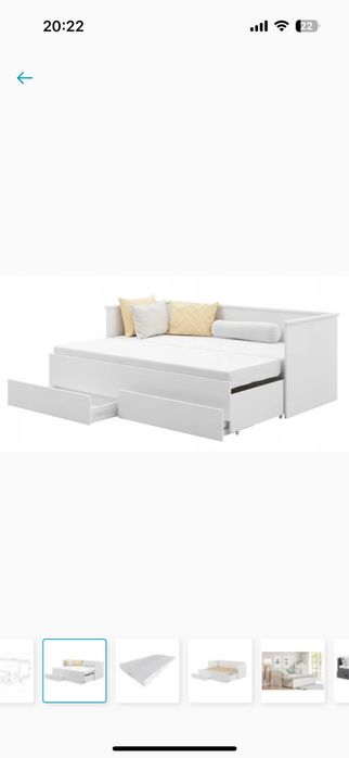 Łóżko podwójne z szufladami