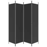 Vidaxl Parawan 4-Panelowy, Czarny, 200X200 Cm, Tkanina