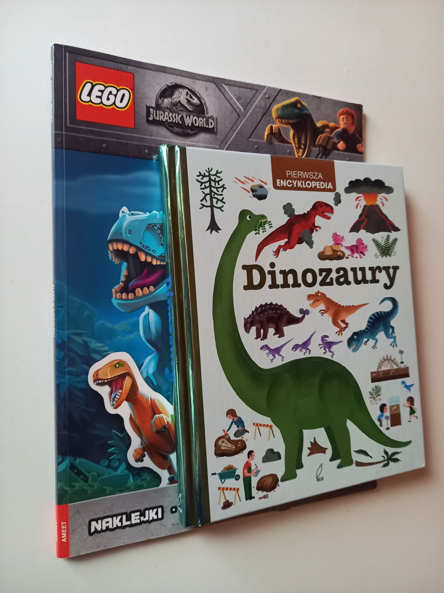 Książka Lego dinozaury + pierwsza  encyklopedia dla dzieci dinozaury