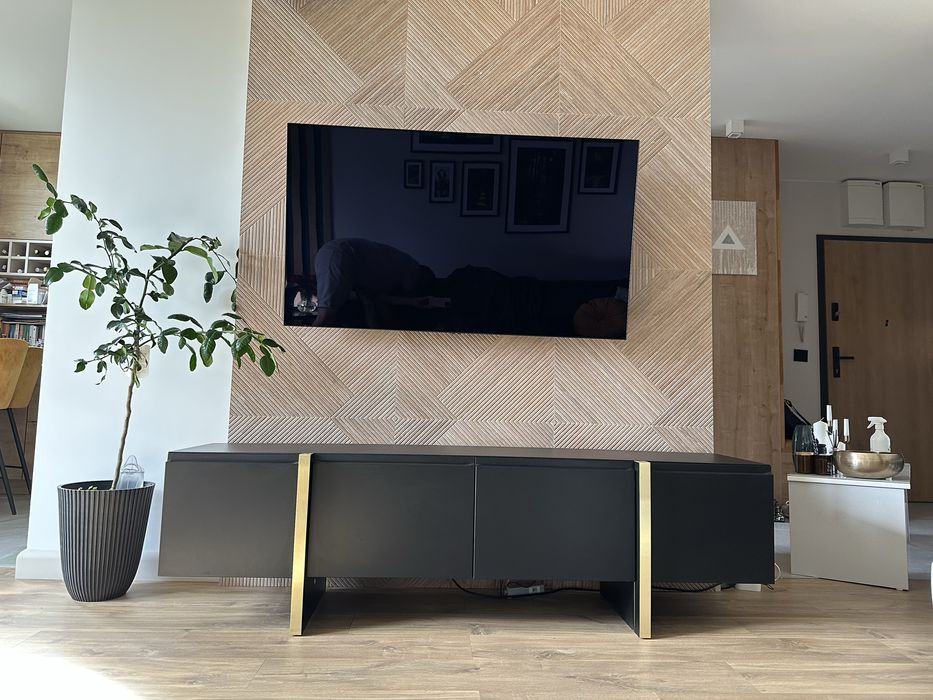 Szafka RTV pod telewizor czarny mat 180cm idealny stan