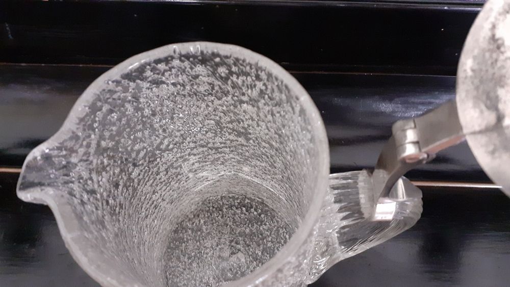 Jarro cristal baccarat  overshot,, com tampa