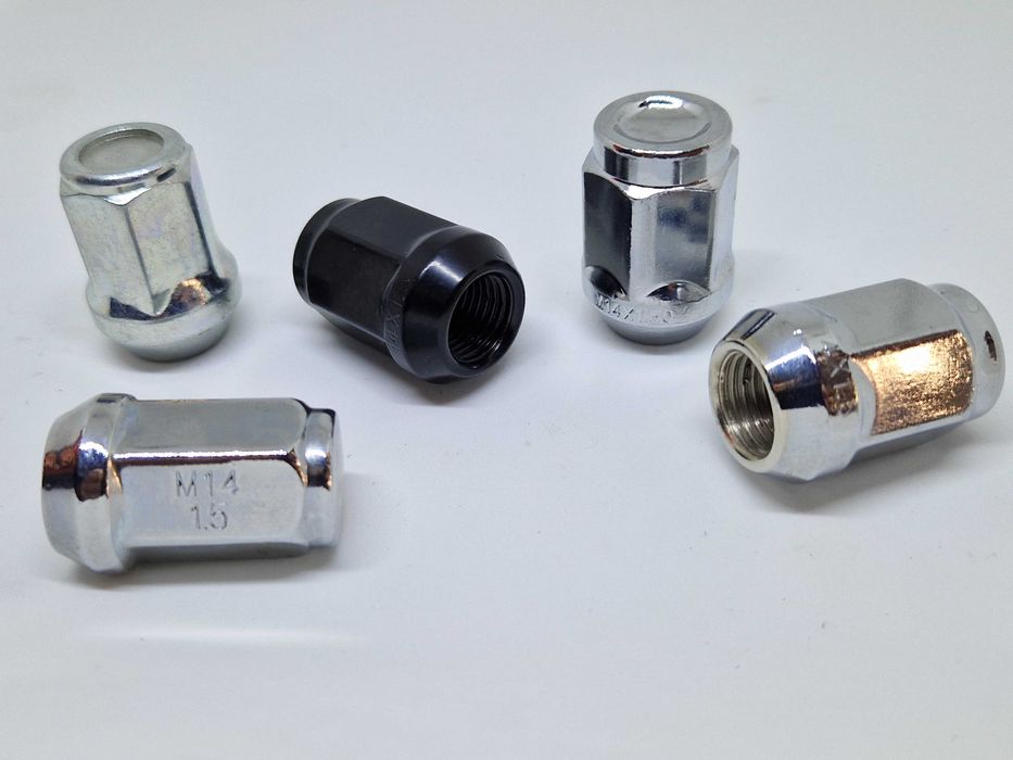 Гайка колісна закрита 14x1.5 конус хром/цинк на всі марки автомобілів